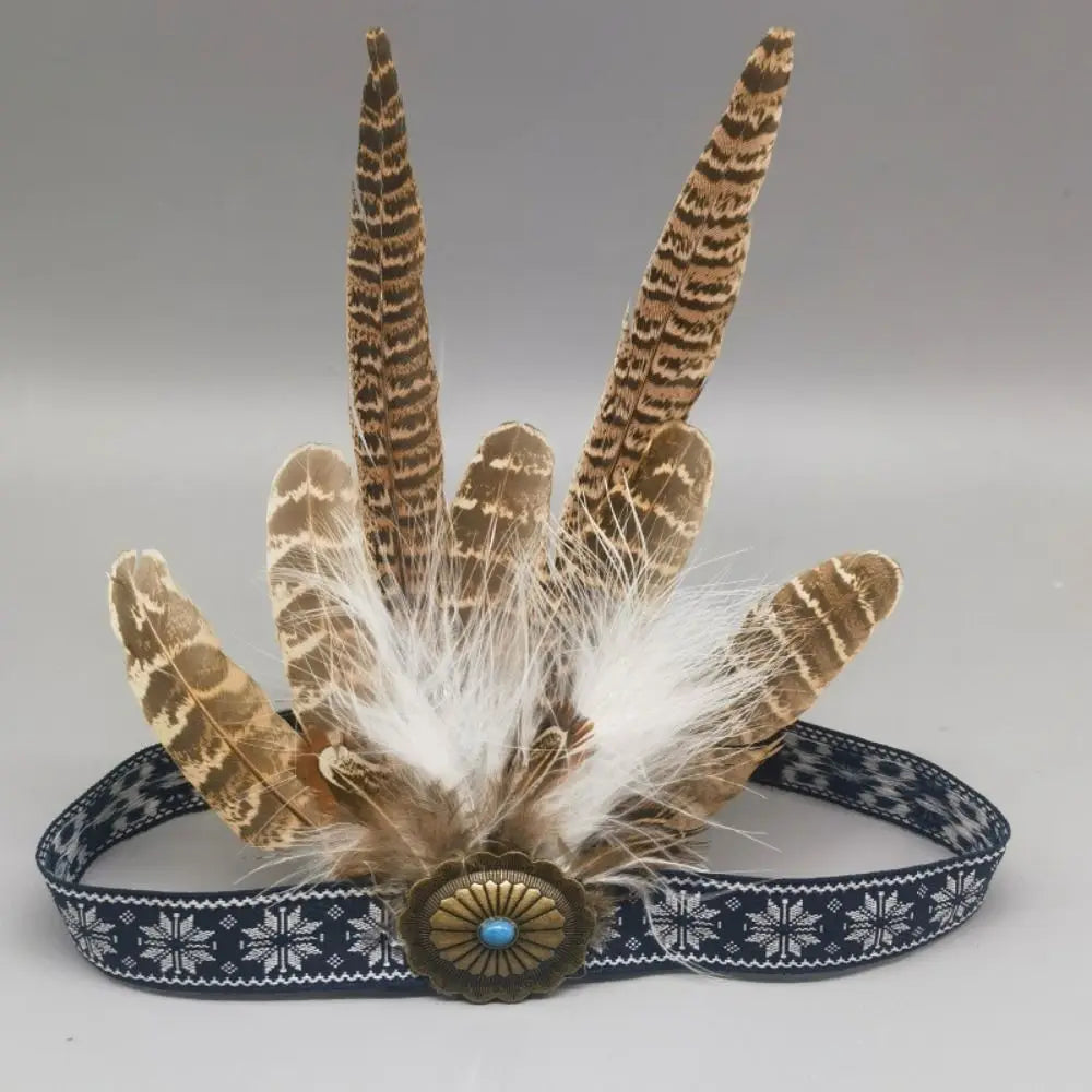 Decorative Ethnic Style Feathered Hairband