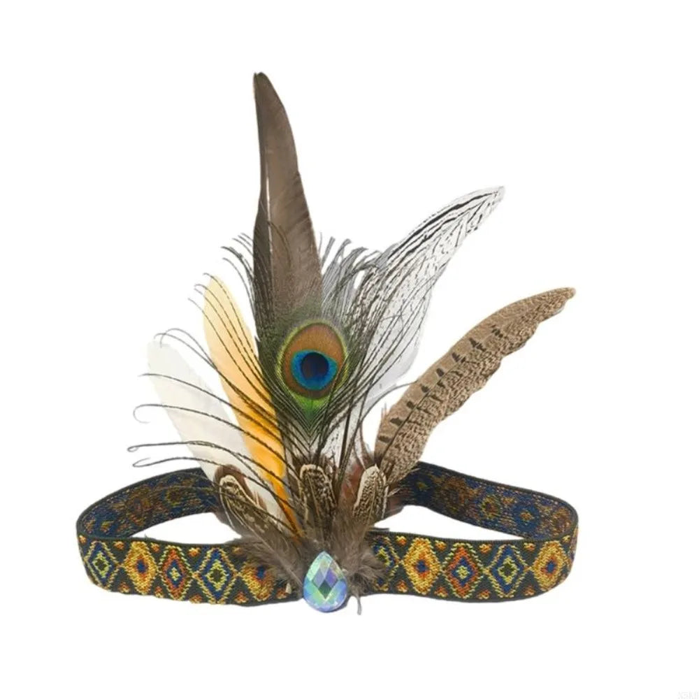 Decorative Ethnic Style Feathered Hairband