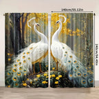 White Peacock Curtains