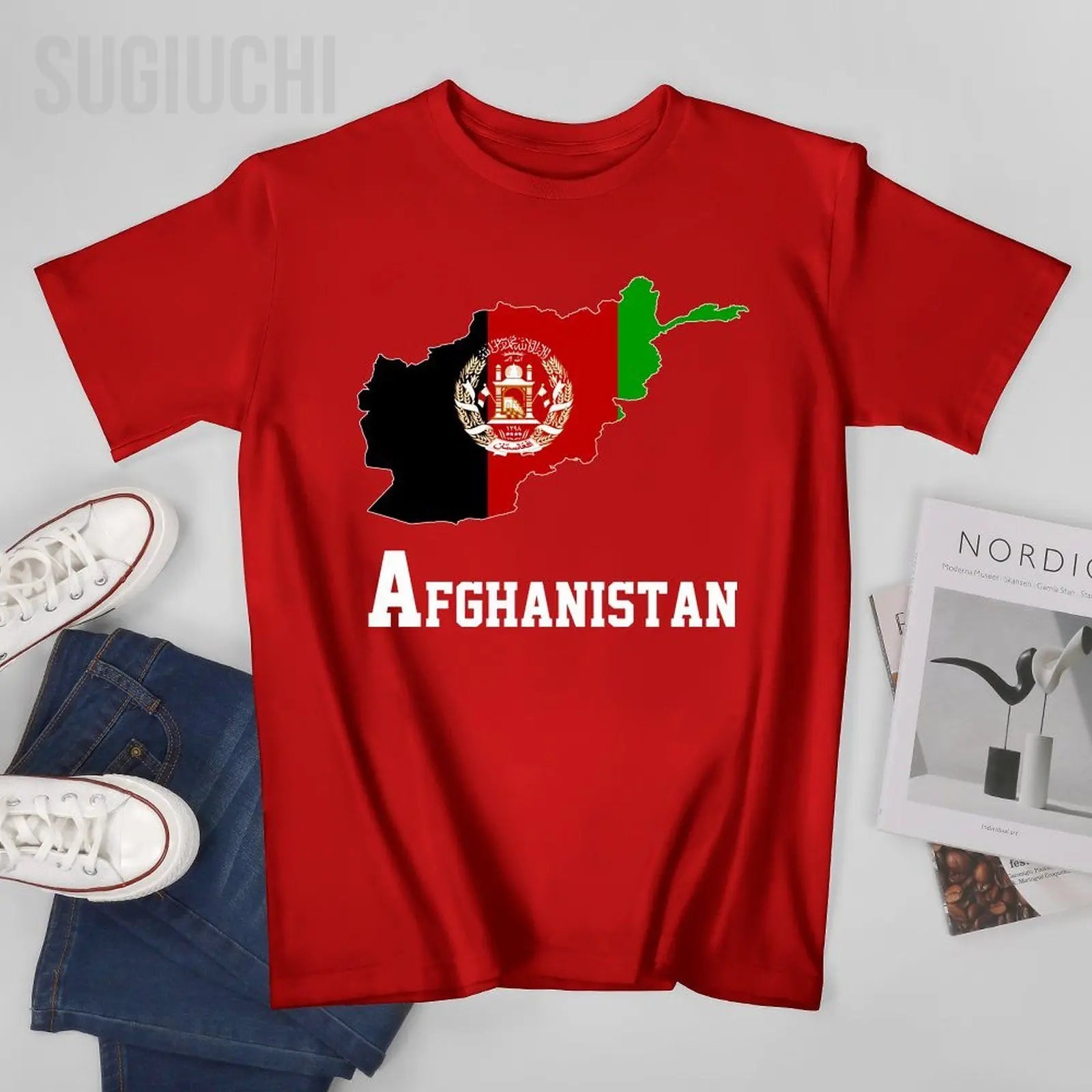 Men Afghan Country Map Tshirt