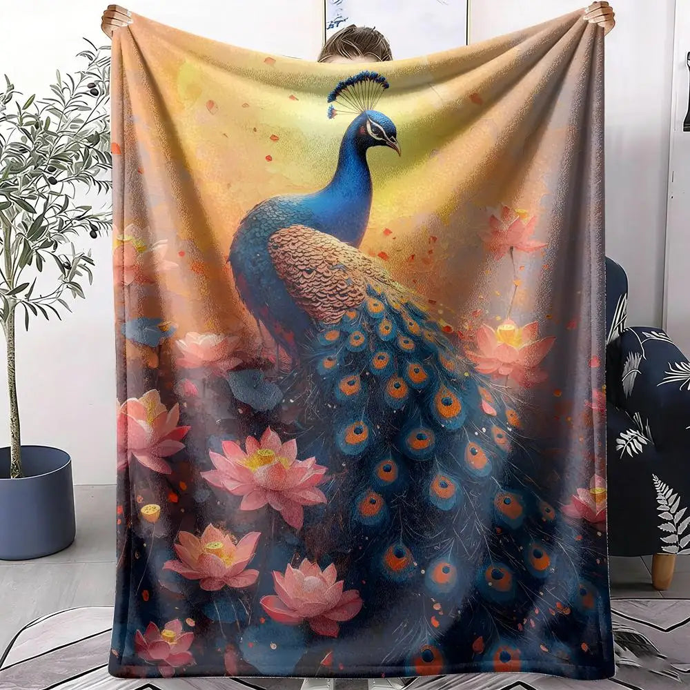 Peacock Throw Blanket