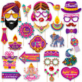 30Pcs/Set Happy Diwali Theme Photo Booth Props