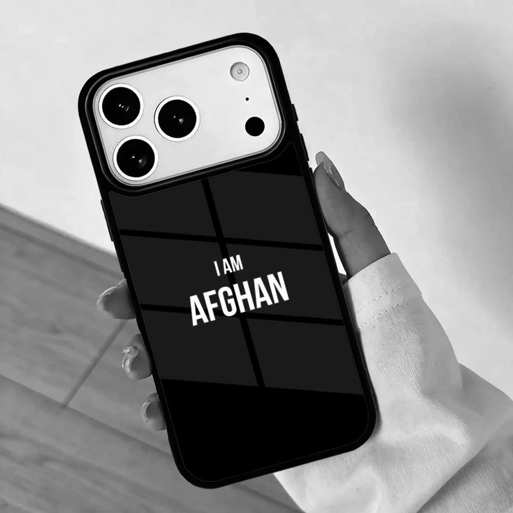 جراب هاتف علم أفغانستان لأجهزة آيفون 17 إير 16 برو ماكس 15 14 13 12 11 غطاء ممتص للصدمات
