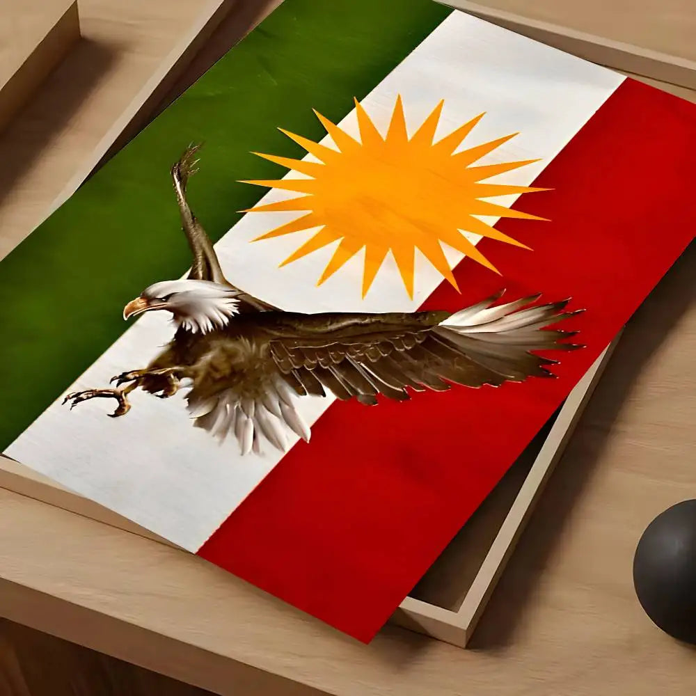 Vintage Waterproof Kurdistan Flag Poster