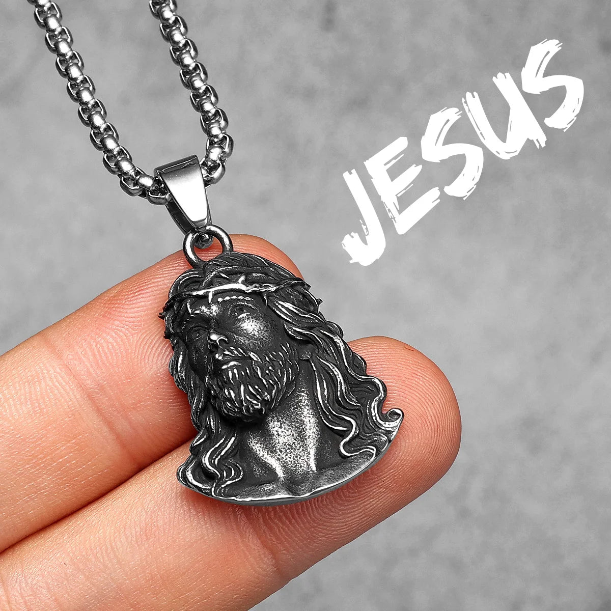 Jesus Heart Cross Necklaces Pendant Chain