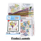 Peacock couples cross stitch kit