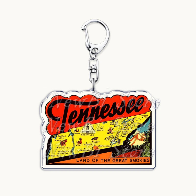 US Travel Keychain