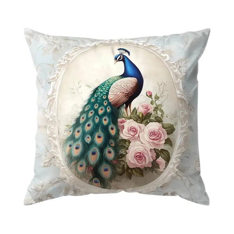 Elegant Peacock Cushions Pillowcase