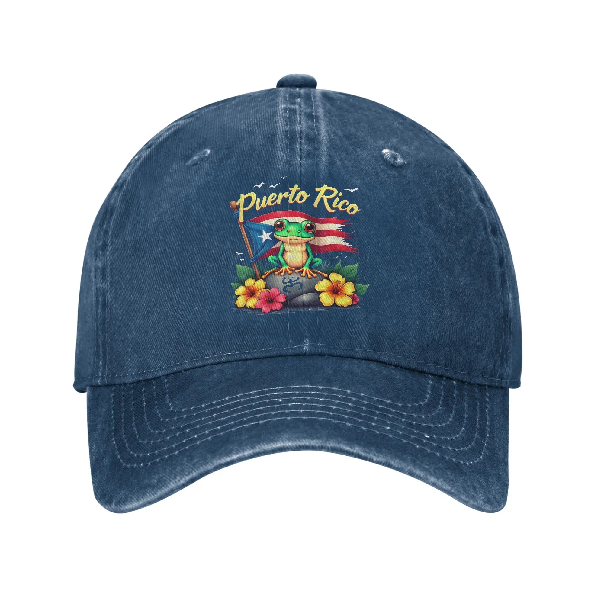 Hispanic Heritage Month Puerto Rico Coqui Frog Taino Symbol Baseball Cap