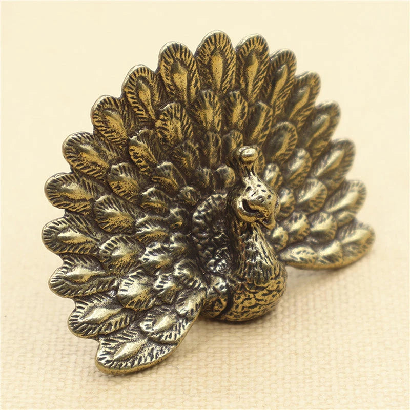 1Pcs Vintage Peacock Statue