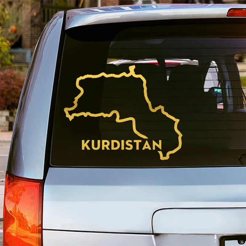 Car Sticker Kurdistan Map Outline