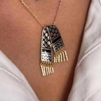 Fashion Stainless Steel Zircon Tassel Scarf Palestine