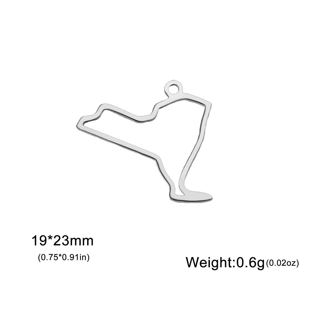 My Shape United States Map Pendent for Bracelet Necklace