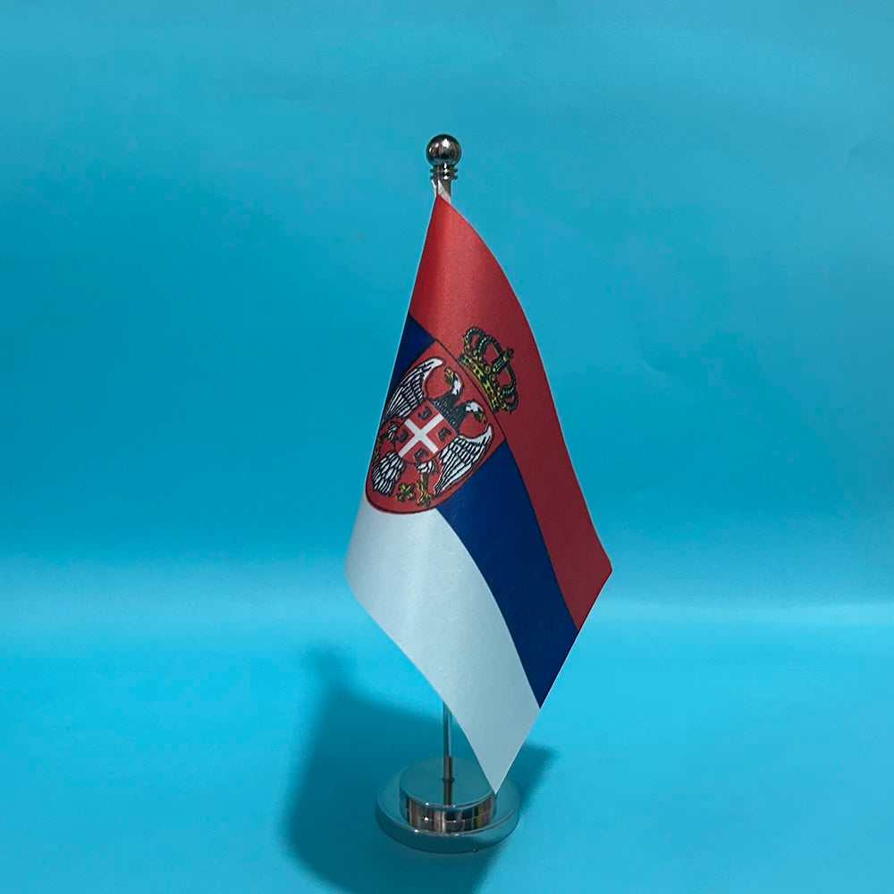 Office Desk Flag of Serbia