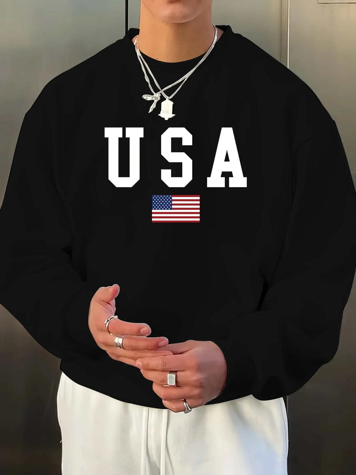 USA Flag Sweatshirt