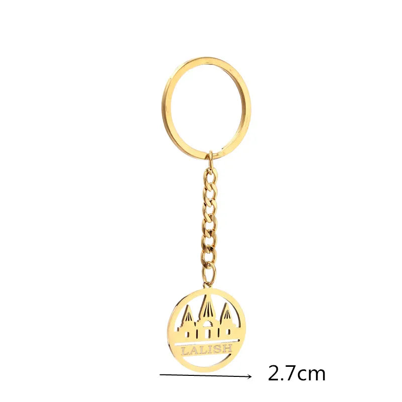 Stainless Steel Yezidi Lalish Keychain