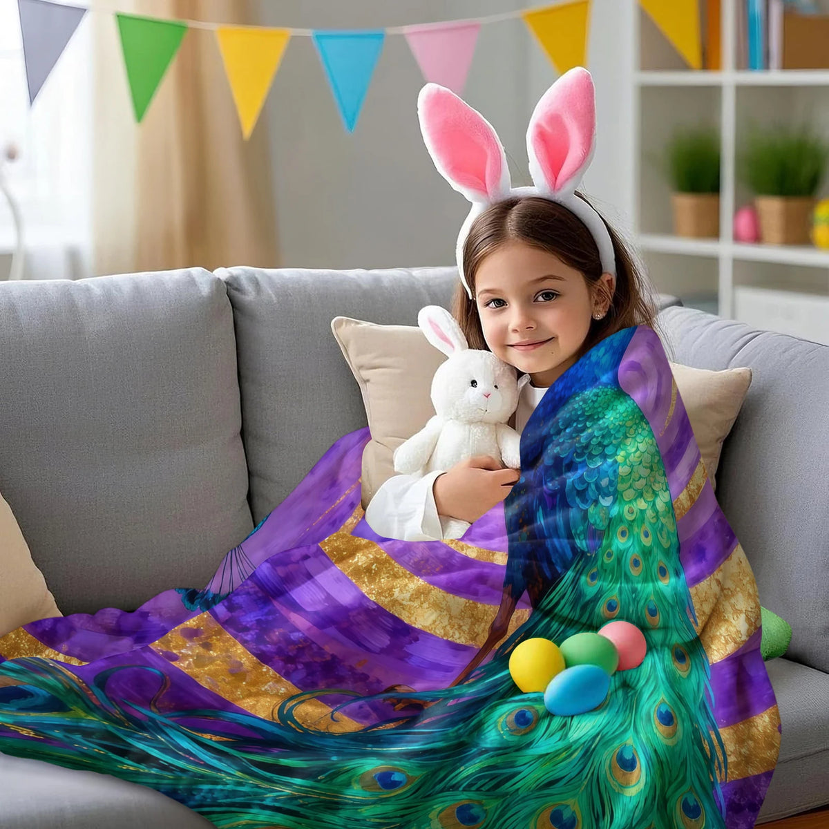 Peacock Throw Blanket