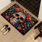 Mexican Day Of The Dead Skull Carpet Home Decor, Water-Resistant, Noni-Slip Floor Mat