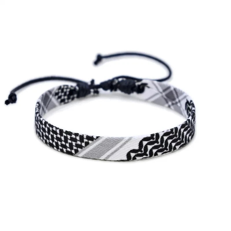 Multicolor Weave Kufiya Patterns Bracelets