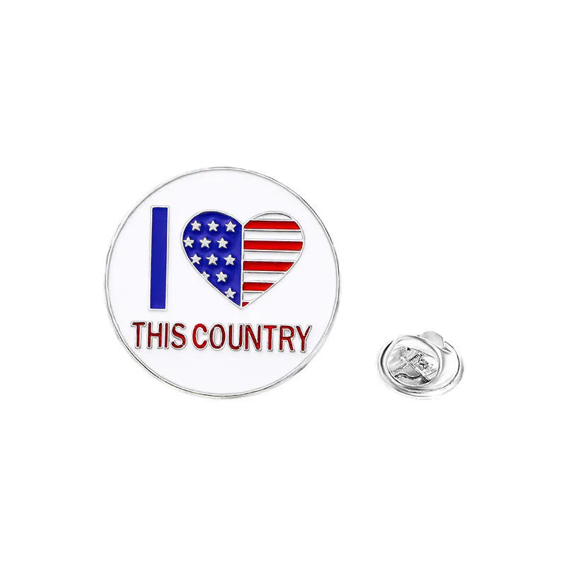 American Flag Enamel Pin Brooch