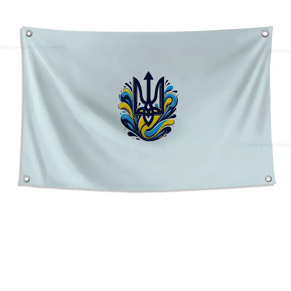 Ukraine Trident Flag Banners