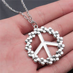 Big Peace Sign Pendant Necklace