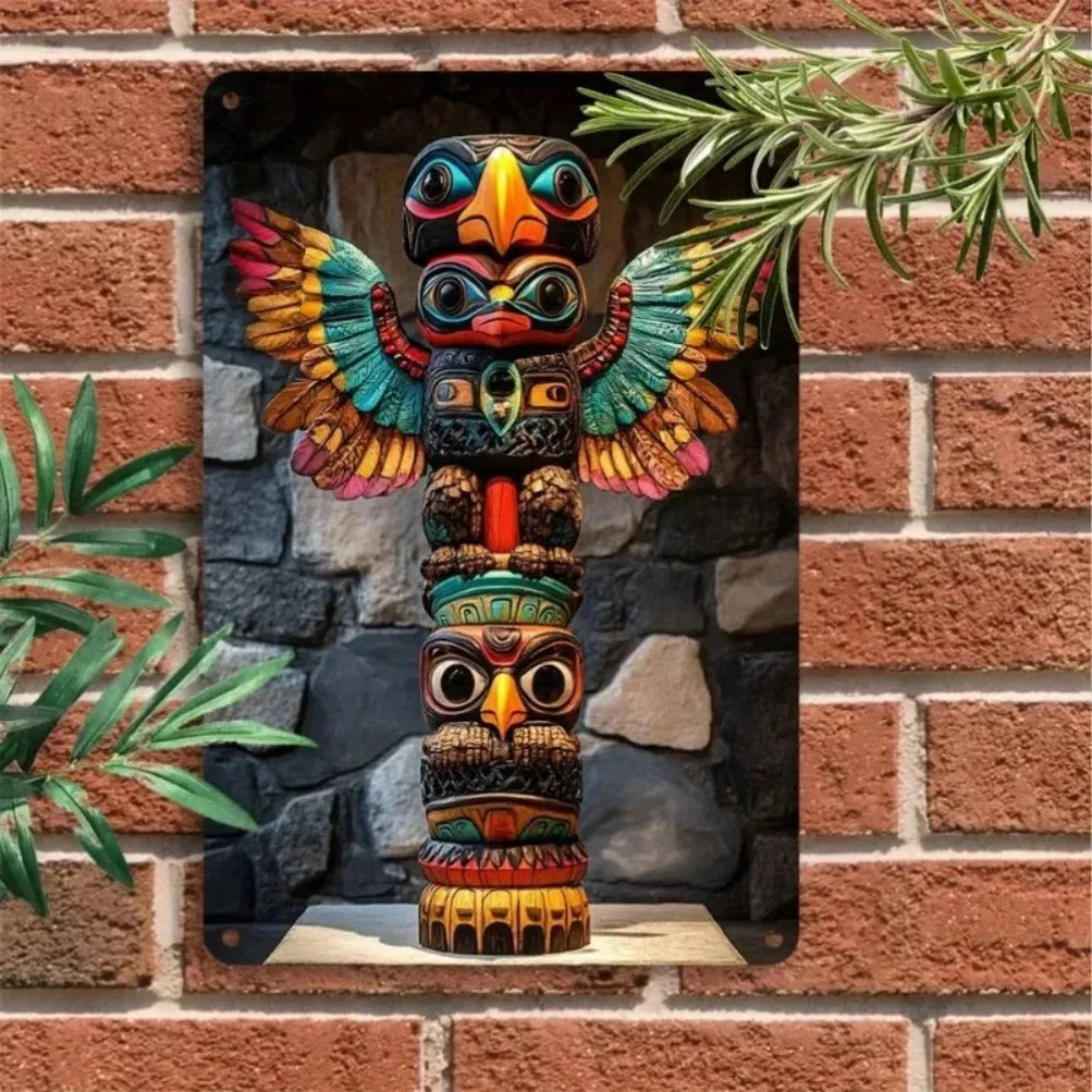 Native Themed Aluminum Ornament