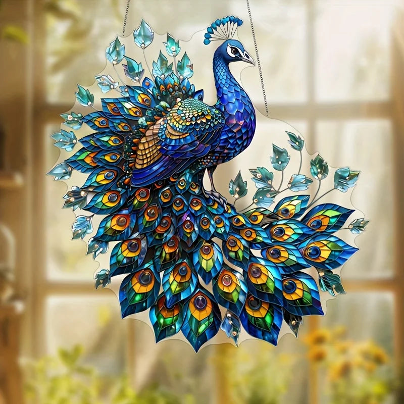 2D Peacock Sun Catcher