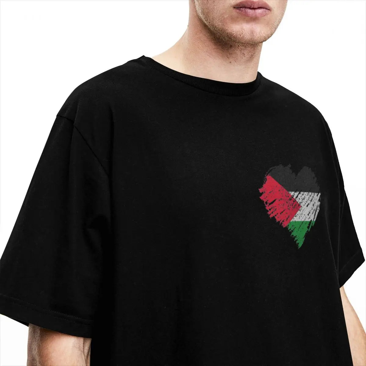 Palestine Heart Flag Vintage T Shirts