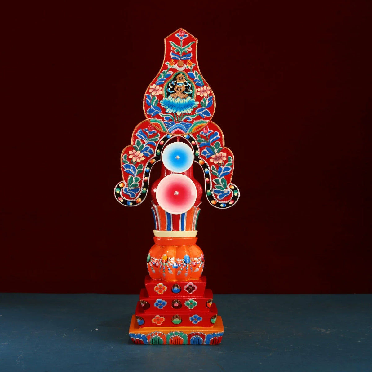 Nepali Resin Painted Dharma Doma Statue