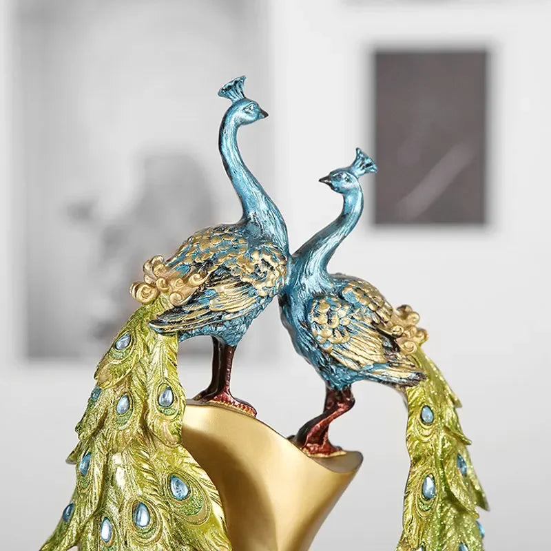 Statues Peacock Home Decoration
