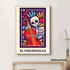 Mexican Skeleton Wall Art Canvas Painting Day of The Dead
