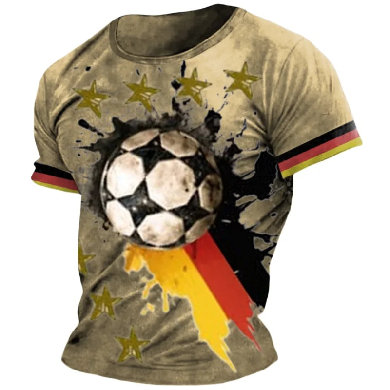 Germany National Flag Print Men's T Shirt