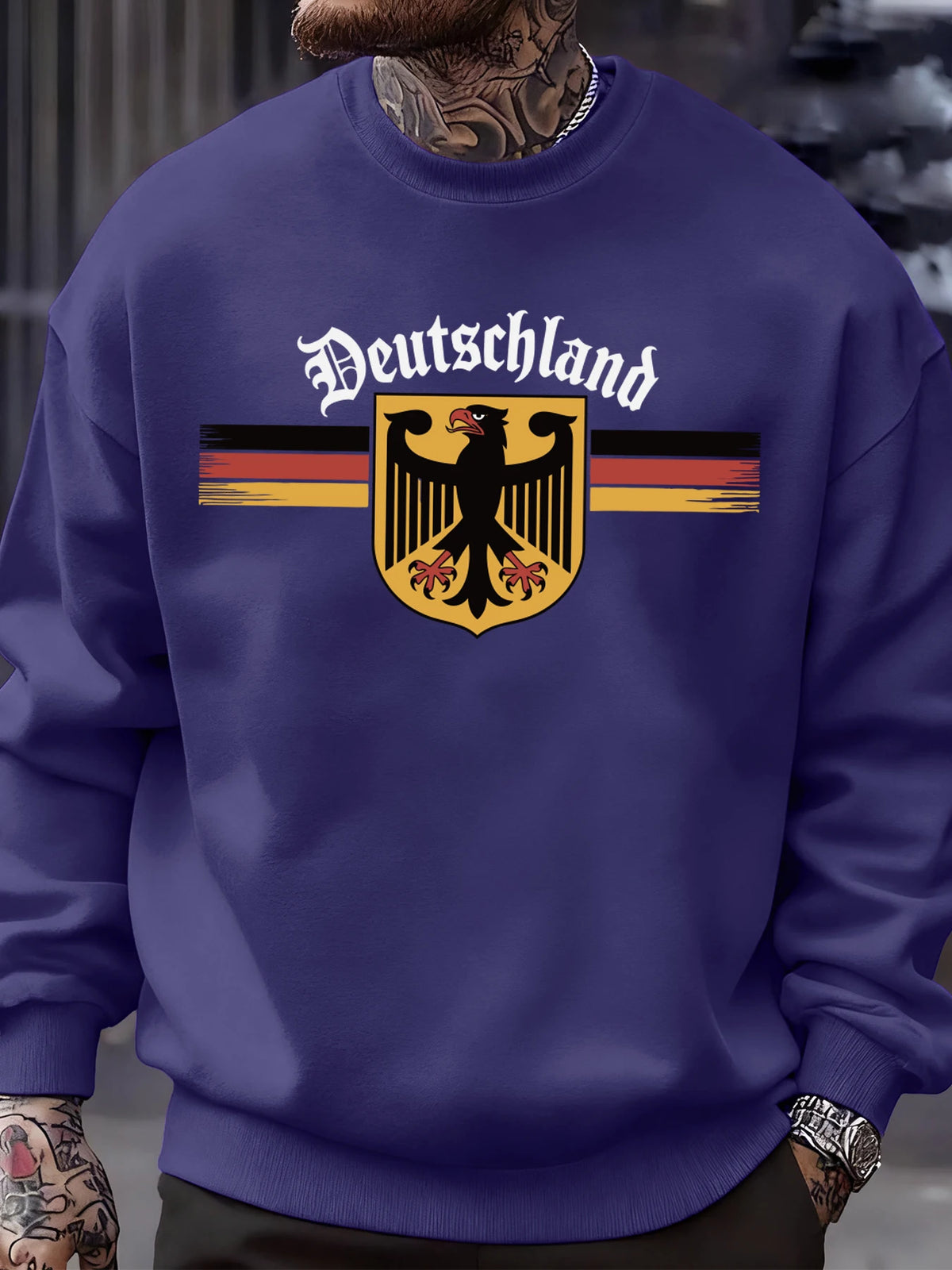 Deutschland National Emblem Printed Sweatshirt