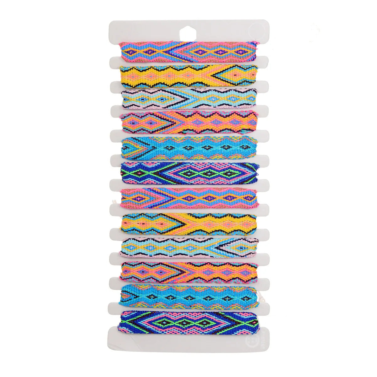 12Pcs/set Woven Bracelet Ethnic Rainbow Friendship Bracelet