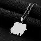 Republic of South Sudan Map Flag Pendant Necklaces