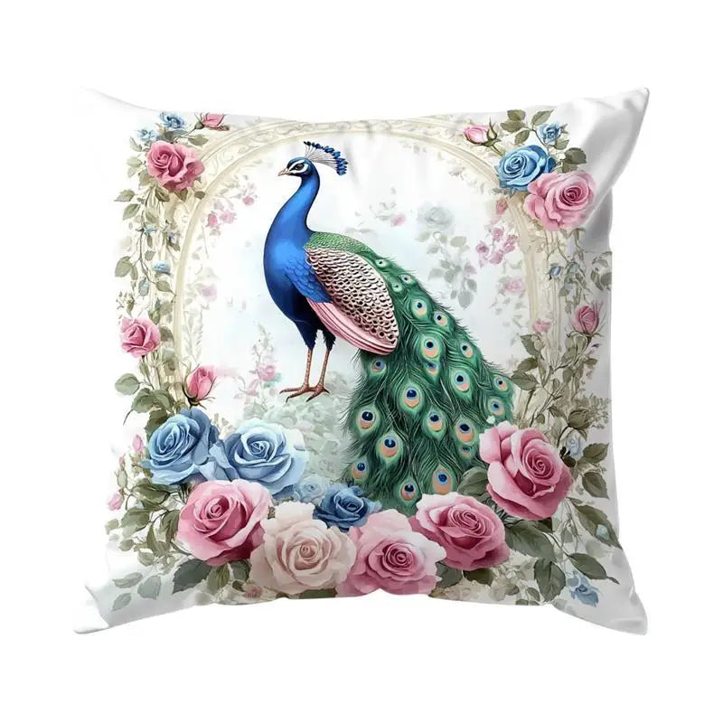 Elegant Peacock Cushions Pillowcase