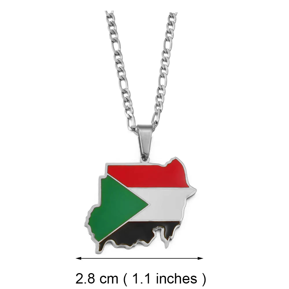 Sudan Map Necklace