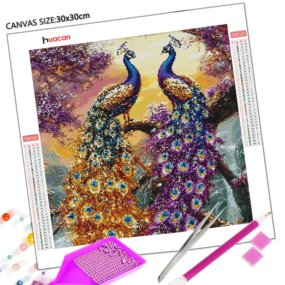 Peacock Diamond Painting Kit