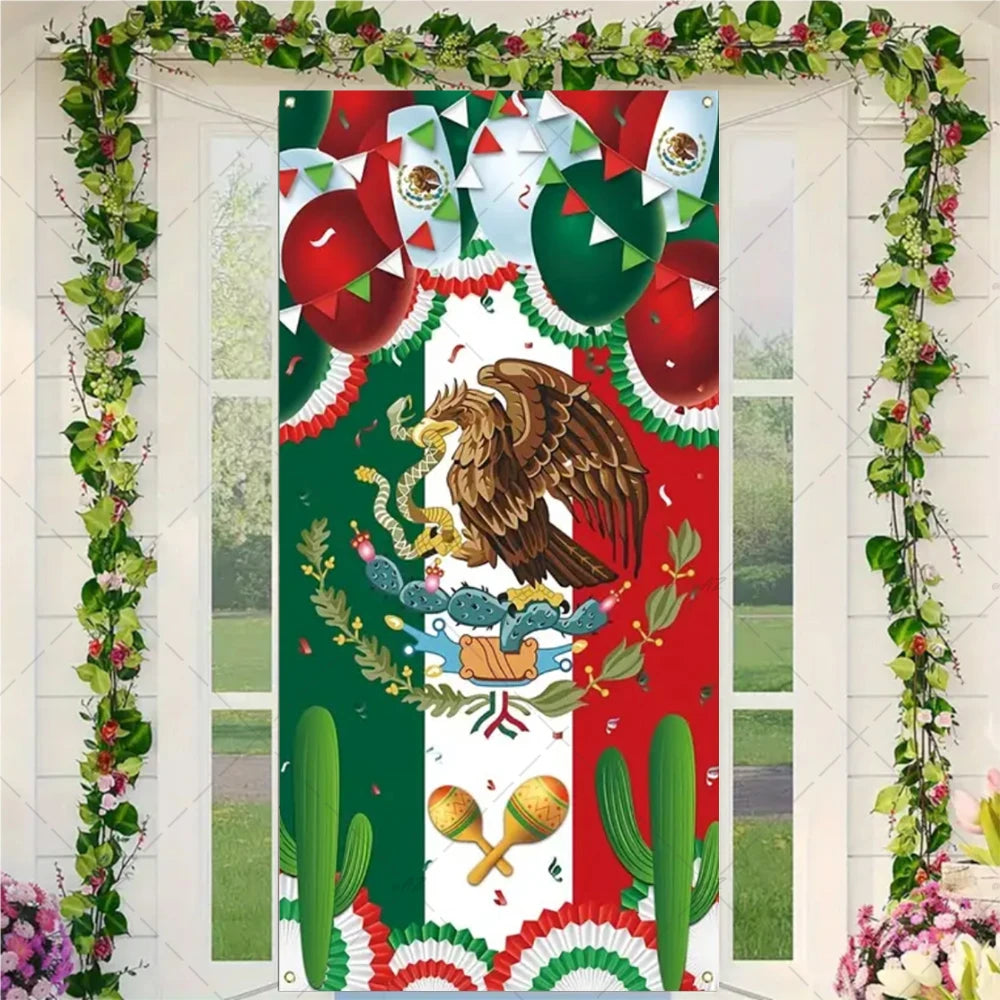 Festival Mexican Lndependence Day Door Banner