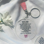 Jewish Thanksgiving Prayer Card With Keychain Bar