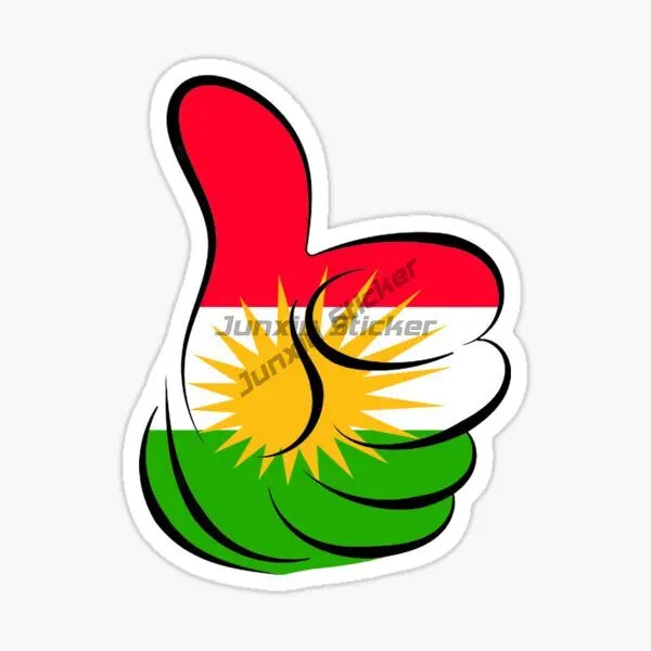 ملصقات علم كردستان للسيارات ملصقات دراجات نارية مستلزمات حاسوب محمول ملصقات مقاومة للخدش لتصميم المركبات الترفيهية
