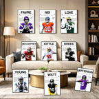 Classic American Football Sports Star Art Poster