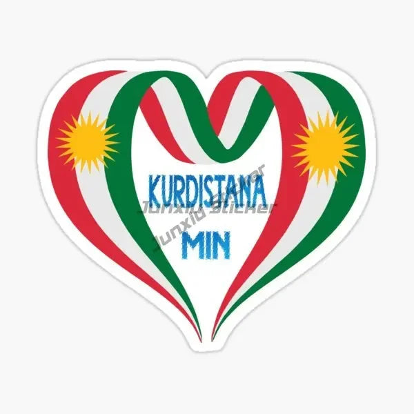 ملصقات علم كردستان للسيارات والدراجات النارية وملصقات مخصصة لخوذات السباق على الطرق الوعرة وإكسسوارات قابلة للتخصيص الحجم