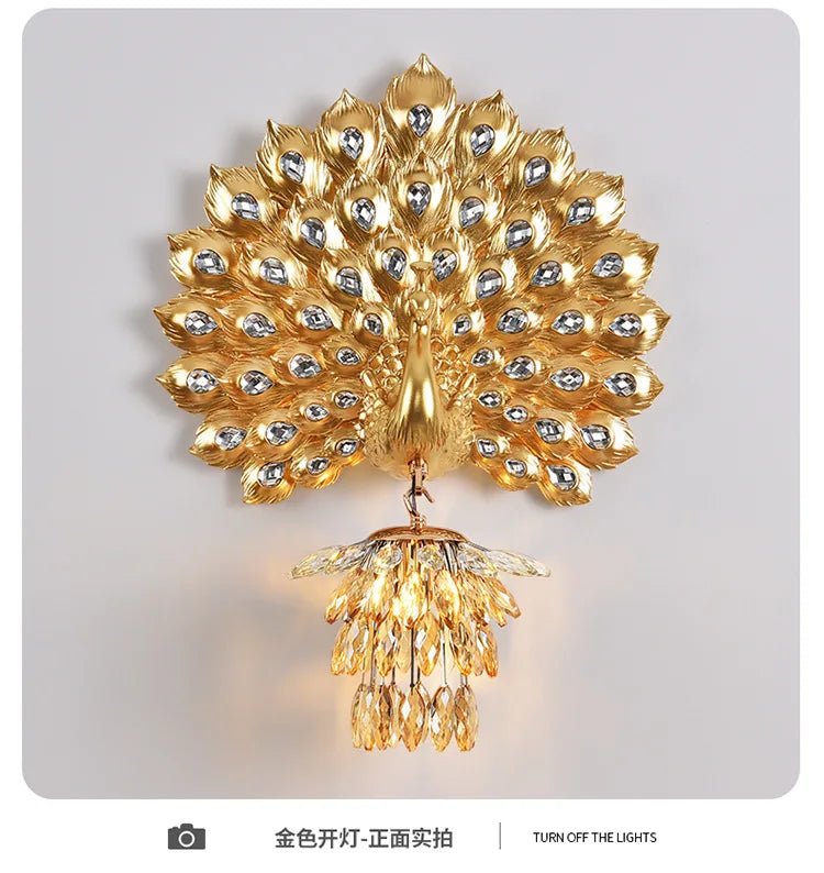 Creative Peacock Wall Lamp