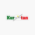Kurdistan Flag Map Car Stickers