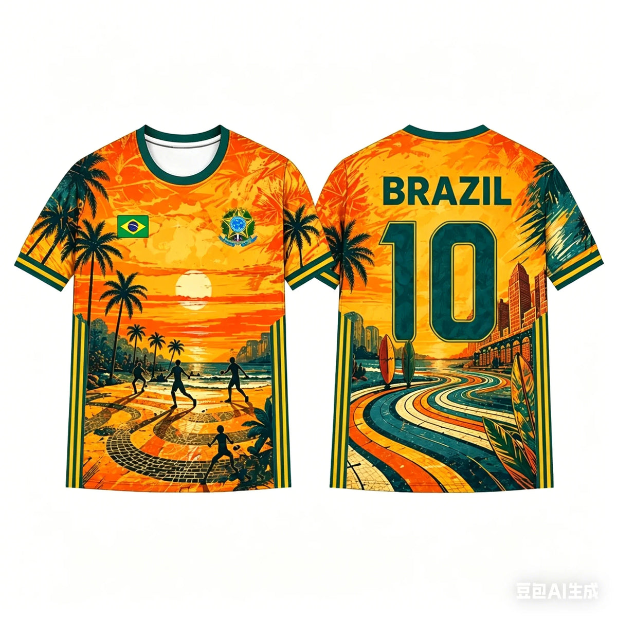 Brazil Football Jersey Breathable Tee