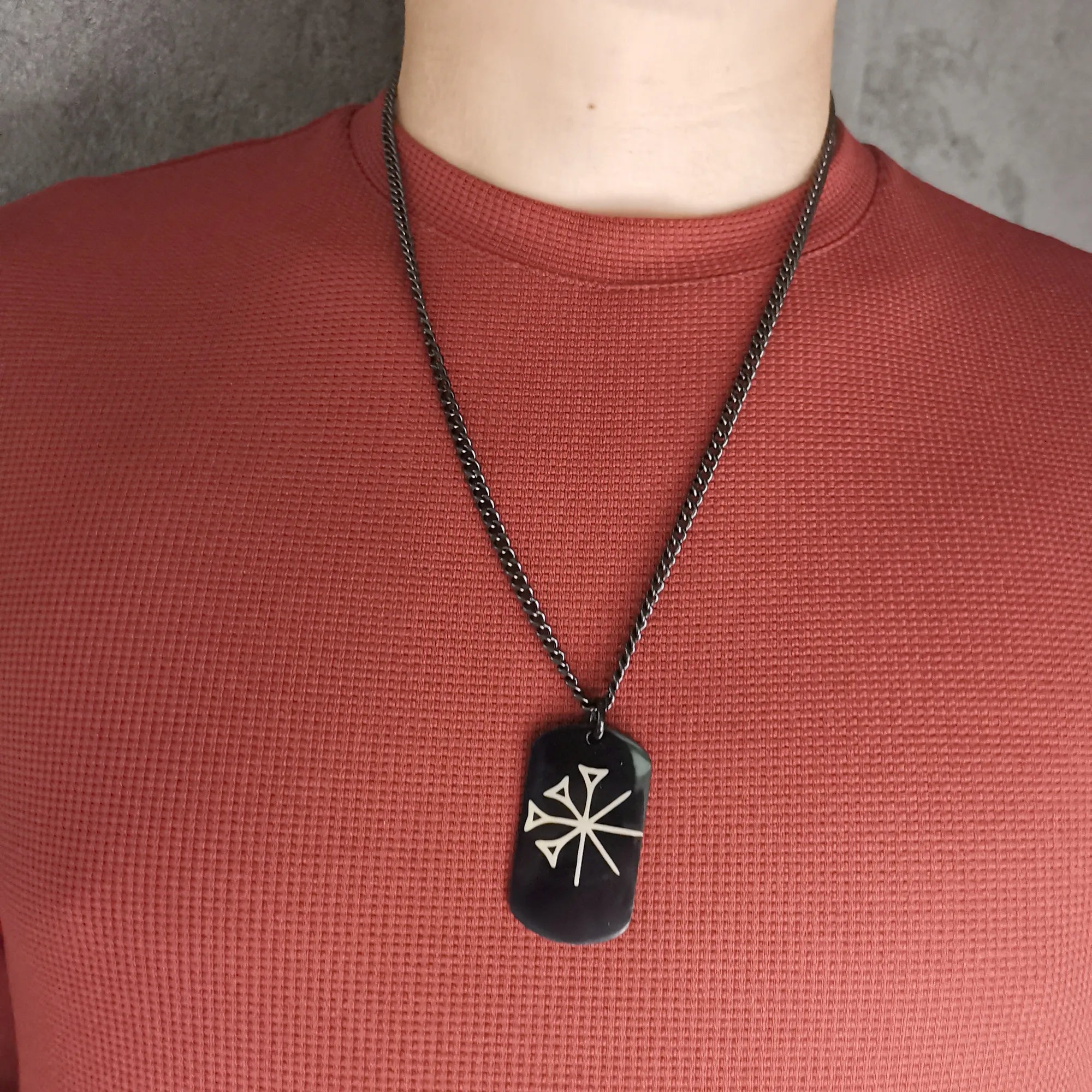 Stainless Steel Amulet Yazidis Necklace