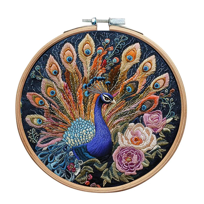 Peacock Embroidery Kit
