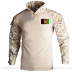 Afghan Flag Design Men's Long Sleeve Combat Uniform